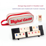 Rummy Cube žaidimas su 4 laikikliais, 106 Rummy Cube žaidimo rinkinys su ne&scaron;iojimo dėklu, Rummy plytelės kelioninis rinkinys &scaron;eimai, klasikiniai stalo žaidimai