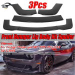 2012-2019 Dodge Challenger Priekinis Splitteris Trijų Pakopų Lūpų Rinkinys Glossy Black
