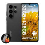Blackview WAVE 10 4G i&scaron;manusis telefonas 32GB+128GB 6,88 120Hz Android 16 Mobilusis Dual SIM 8+128 juoda