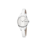 Calvin Klein Rebel Series Laikrodis Kvarcinis Mechanizmas Odinė Apyrankė 29mm Sidabrinis Ciferblatas Moteri&scaron;ki laikrodžiai K8P231L6 Silver Dial