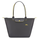 Longchamp Le Pliage Club 31 Audinys Didelės talpos pirkinių krep&scaron;ys Moteri&scaron;kos rankinės Metalinės pilkos spalvos 1899619300 Basic Set (Bag)
