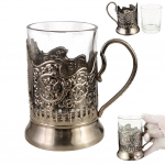 Kar&scaron;tos arbatos stiklinė Metalinis puodelio laikiklis Liaudies amatai Parduoti Individualus logotipas Senamadi&scaron;kas Podstakannik Rusi&scaron;ka sovietinė nostalgija Klasika