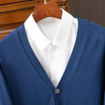 Klasikinis V formos i&scaron;kirptės vyri&scaron;kas megztinis Cardigan Laisvas Trend Visų derinių megztinio striukė Vir&scaron;utinė dalis Cardigan L raudona