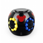 Mados suktukas Rubiko kubas Juokingas besisukantis stebuklingas kubas vaikams galvosūkis žaislas dovanos streso mažinimui 1Pc juoda