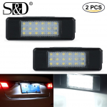 2vnt baltos spalvos 18SMD LED valstybinio numerio ap&scaron;vietimo automobilio numerio lempos, skirtos Mercedes Benz Vito W639 Sprinter W906 2006- Viano W639 2003-2014 Canbus be klaidų