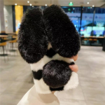 Meilės &scaron;irdelės formos Bunny ears Pliu&scaron;inis kailio dėklas, skirtas Xiaomi Redmi Note 12 11 10 9A 9C 9T/Samsung S23 S22 Ultra A14 A54 A13 A23 A33 A53 pūkuotas triu&scaron;io dangtelis iphone 7 8 Se 2020 juoda