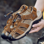 Didelio dydžio vyri&scaron;ki sandalai 38&ndash;48 m. apvynioti vyri&scaron;ki sandalai odiniai basutės paplūdimio batai žygiams skirtos odinės basutės 44