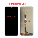 LCD ekranas Realme C53 LCD ekranas jutiklinis ekranas skaitmenizatorius pilnas mazgas pakeitimas juoda