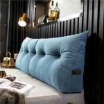 Pagalvė trikampė pagalvėlė nugaros skausmą mal&scaron;inanti sofa juosmens pagalvė Plei&scaron;to formos pagalvė dekoratyvinėms pagalvėms lovoms 180 * 50 * 20cm mėlyna
