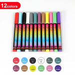 Mink&scaron;tas akrilo žymeklių rinkinys spalvotas gua&scaron;as Gou Xianbi DIY gooka keramikos modelio graffiti ra&scaron;iklis 12 colors