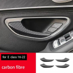 Carbon fiber Car Interior Door Armrest Handle Cover Trim Door bowl frame Stickers For Mercedes Benz C E Class W205 W213 GLC X253