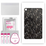 apgo Protective Skin Sticker for the back compatible with Samsung Galaxy Tab A 10.1 (2019), Wrap Film, Foil, Vinyl - Pattern Carbon Black Pixel