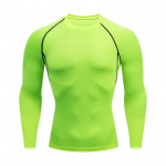 Vyri&scaron;ki sportiniai 3D Slim Fit auk&scaron;to elastingumo mar&scaron;kinėliai su apvaliu kaklu Greitai džiūstantys ilgomis rankovėmis Slim Fit Kompresiniai figūrą formuojantys bėgimo krep&scaron;inio mar&scaron;kinėliai L pilka