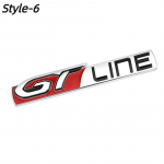 Automobilio GT LINE stiliaus metalinis automobilio ženklelis galinis emblema galinis lipdukas 206 208 308 307 207 208 3008 407 508 2008 RCZ Rio K3 K5 Style-6