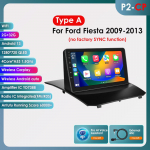 Ossuret 2din Android Automobilio radijas Ford Fiesta 2009 - 2017 m. Automobilio radijas Multimedia Vaizdo grotuvas GPS navigacija Pagrindinis įrenginys Carplay 4G WIFI I&scaron;manusis DVR P2CP AB 4Core 2G 32G AI