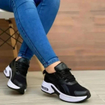 Kedai Naujos Mados Platforma Su Pakulne Didelio Dydžio Laisvalaikio Sportiniai Batai Moteri&scaron;ki Su Rai&scaron;teliais Tinklelio Kvėpuojantys Moteri&scaron;ki Vulkanizuoti Batai 43 juoda