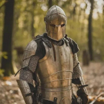 Viduramžių viso kūno riterio kostiumas Barbuta skydo &scaron;almas &Scaron;velniojo plieno &scaron;arvai LARP'ui Pilnas kostiumas Plieninė dėvima apranga Cospla'i