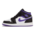 Air Jordan 1 Mid GS Dark Iris Vaikams Sportbačiai Violetiniai Juodi Balti 554725-095 36