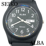 Seiko ALBA AQPJ411 Vyri&scaron;kas sportinis laikrodis, lengvas titano korpusas, 10 bar vandens atsparumas, &scaron;viesai jautrus ciferblatas, patvarus nailoninis dirželis, originalus Japonija juoda