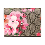 Gucci GG Supreme Blooms Spausdinimo Dvigubai Sulankstoma Piniginė Smėlio Spalvos Rožinė Gėlių Drobės Kortelių Laikiklis Moterims Kasdieniam Važiavimui 410088-KU2IN-8693 Basic Set (Bag+Dust Bag)