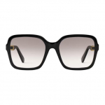 Louis Vuitton pilno rėmo dizaino kvadratiniai acetato, metalo ir odiniai akiniai nuo saulės Moteri&scaron;ki akiniai nuo saulės Juodi Z2648E F,Black