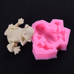 Frog fondant silikoninė forma pasidaryk pats &scaron;okoladinio pyrago dekoravimas kepimo indo molio gipso forma rožinė