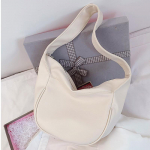 Yogodlns Vintage Dumpling pečių krep&scaron;ys moterims PU odos Crossbody krep&scaron;ys Paprasta vienspalvė rankinė didelės talpos Hobo krep&scaron;ys 30*13*25cm balta