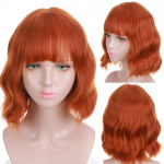 LUPU trumpas ombre juodas pilkas garbanotas banguotas perukas Cosplay Party Daily sintetinis perukas moterims auk&scaron;tos temperatūros pluo&scaron;to plaukų perukas 35CM