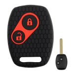 2 mygtukų automobilio raktų dėklas Shell nuotolinio valdymo pulto dangtelis Silicio gumos dėklas, skirtas Honda Civic Insight Fit SRV FRV chord 7 Jazz Gr8 150 R Auto juoda