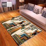 Senovės Egipto elementas 3D spausdinimo kilimas Svetainė Namai Egipto dekoras Vandens sugėrimas Vonios kilimėlis Dideli lovos kilimėliai 40x60cm 1pcs