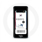 Coque pour Samsung Galaxy S10 Plus Billet d'avion Seoul Cor&eacute;e du Sud