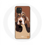 Coque Samsung Galaxy A03 Basset Hound chien visage