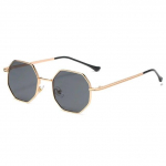 Prabangūs kvadratiniai akiniai nuo saulės Vyras Moteris Mada Mažo rėmo daugiakampiai Akiniai nuo saulės Metaliniai Vintažiniai Retro a&scaron;tuonkampiai Gafas De Sol