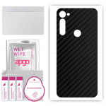 apgo Protective Skin Sticker for the back compatible with Motorola Moto G Pro, Wrap Film, Foil, Vinyl - Pattern Carbon Black