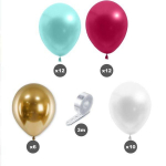 Kit pour arche 40 ballons color&eacute;s 1 ruban d'attache de 3 m&egrave;tres