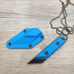 Stone Wash Utility Knife 440C Plieninis ABS rankena EDC Keychian Knife Mini ne&scaron;iojamasis popieriaus pjaustytuvas i&scaron;pakavimo įrankis mėlyna