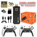 X8 pro belaidė retro žaidimų konsolė su 35&nbsp;000+ integruotų klasikinių žaidimų, 4K HDMI TV i&scaron;vestis, dvigubas 2.4G belaidis valdiklis, 64G nostalgi&scaron;ka žaidimų lazda 64G