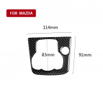 FIT For Mazda 3 Axela 2014-2016 Car Center Control Pavarų perjungimo skydelis dekoratyvinis Anglies pluo&scaron;to dangtelio apdailos juostos vidinis 3D lipdukas juoda
