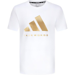 Adidas Spausdintas Logotipas Laisvi Megzti Kvėpuojantys Apvalios Kaklo Trumpomis Rankovėmis Mar&scaron;kinėliai Unisex Vir&scaron;utiniai Drabužiai Platinum ADICLTS24TK-WG S