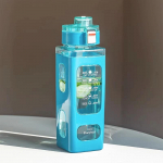 700ml 800ml Žiemos sporto izoliuotas puodelis kvadratinis ne&scaron;iojamas gertuvė didelės talpos plastikinis gėrimų arbatinukas virdulys virtuvės reikmenys 800ml mėlyna