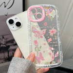 Mobiliųjų telefonų dėklai iPhone 11 13 XR 15 Pro Max 12 14 Pro Max dėklas iPhone 16 7 Plus 8 Plus XS Max Animacinis ra&scaron;tas Apsauga nuo kritimo Atspari smūgiams iPhone 6&6s balta