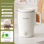 Ne&scaron;iojamas mini sulankstomas elektrinis kelioninis virdulys - nerūdijančio plieno 1000ml Portable Electric Kettle