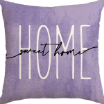 Augalų ir gėlių lininis pagalvės užvalkalas Violetinis levandų ra&scaron;to Pagalvės užvalkalas Namų sofa 45 * 45Cm (without pillow core)