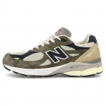 Teddy Santis x New Balance 990v3 Pagaminti JAV Alyvuogių spalvos Unisex sportbačiai Pilkai mėlyni M990TO3 37
