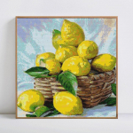 Deimantinė tapyba Visas apvalus vaisius citrina deimantinis siuvinėjimas kryželiu Deimantas 30x30CM