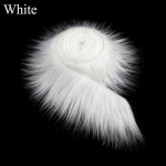 1,5 M pūkuotų drabužių medžiagos Dirbtinis kailis Pūkuotas Pūkuotas Apdaila Pliu&scaron;inė Apdaila, Pasidaryk pats balta