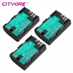Cityork Lp e6 LP-E6 baterija 2000mAh + LCD dvigubas įkroviklis, skirtas Canon EOS 5DS R 5D Mark II 5D Mark III 6D 7D 70D 80D kamera