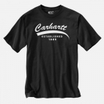 CARHARTT Carhartt  105714  Relax Fit Heavyweight Script Short Sleeve Tee BLACK 94602 94602