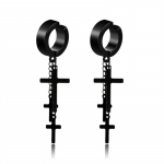 RUI RUI YU 2 vnt/komplektas ausų segtukas titano plieninis gotikinis juodas universalus ausų segtukas Big ear buckle (with holes) juoda