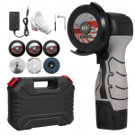 Akumuliatorinis kampinis &scaron;lifuoklis 7000 RPM elektrinis &scaron;lifavimo įrankis mini &scaron;lifuoklis su 1 vnt 16,8 V 2000 mAh baterija EU Plug & 6 Blades juoda